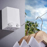 Telescopic Clothesline, Retractable Clothes Hanger Rope, Wall Mounted Drying Rope, Laundry Rope Hanger, Creative Outdoor Indoor Retractable Clothesline Rope, Stainless String Clothesline Rope, Heavy Duty Washing Line for Drying Clothes